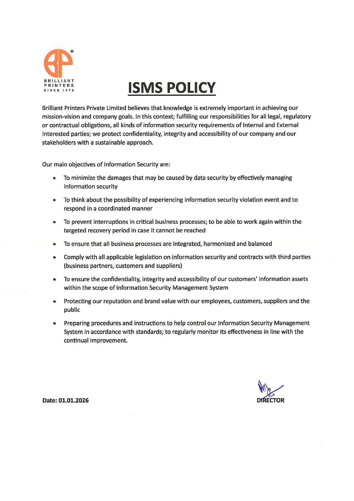 ISMS Policy Latest
